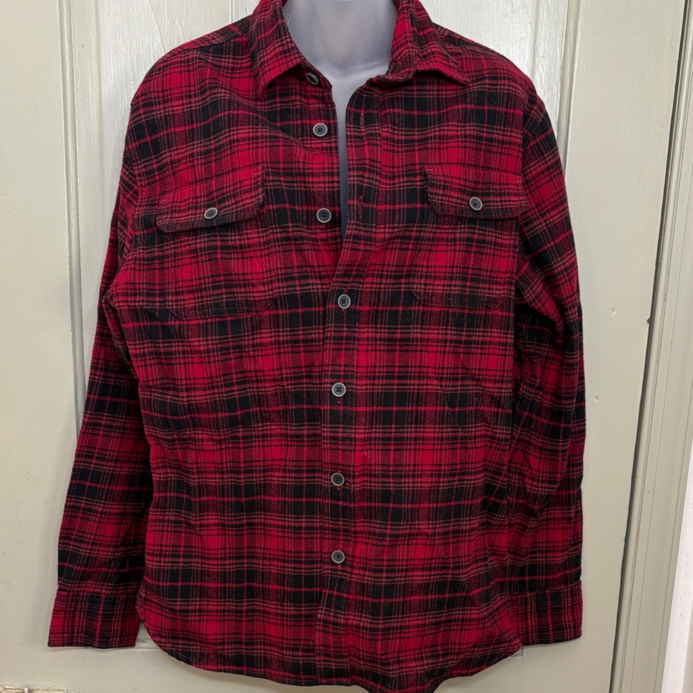Jachs Red and Black Checkered Shirt